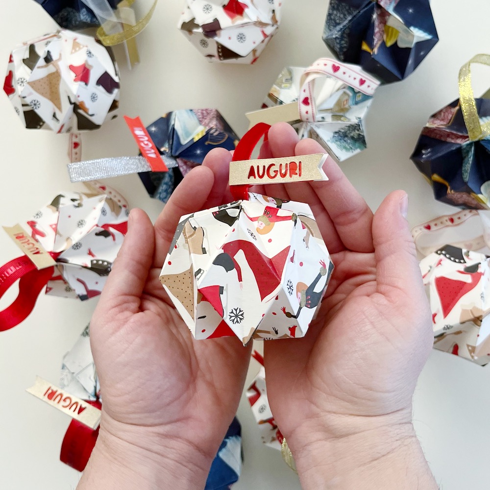 Palline Natale Origami